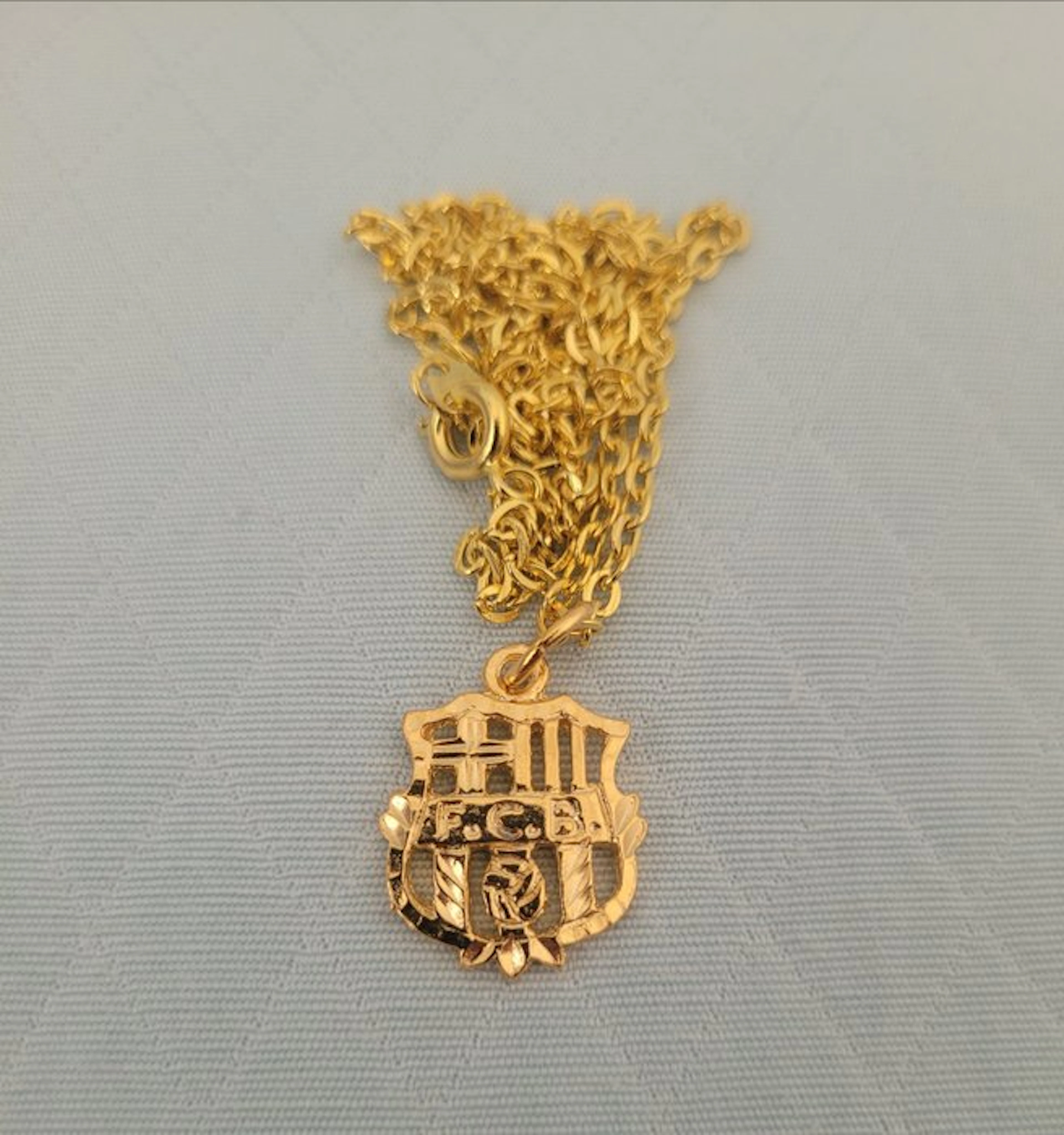 24k gold-plated pendant FC Barcelona