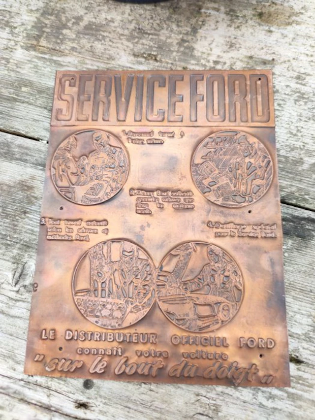 printing plate - Ford - Service Ford Dealer drukplaat