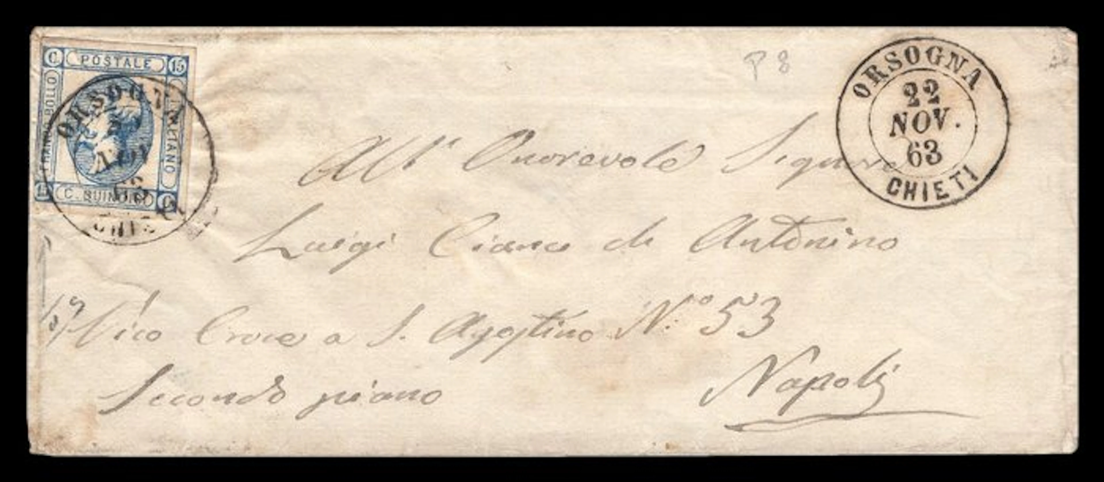 Italy Kingdom - A little letter from Orsogna (perforation...