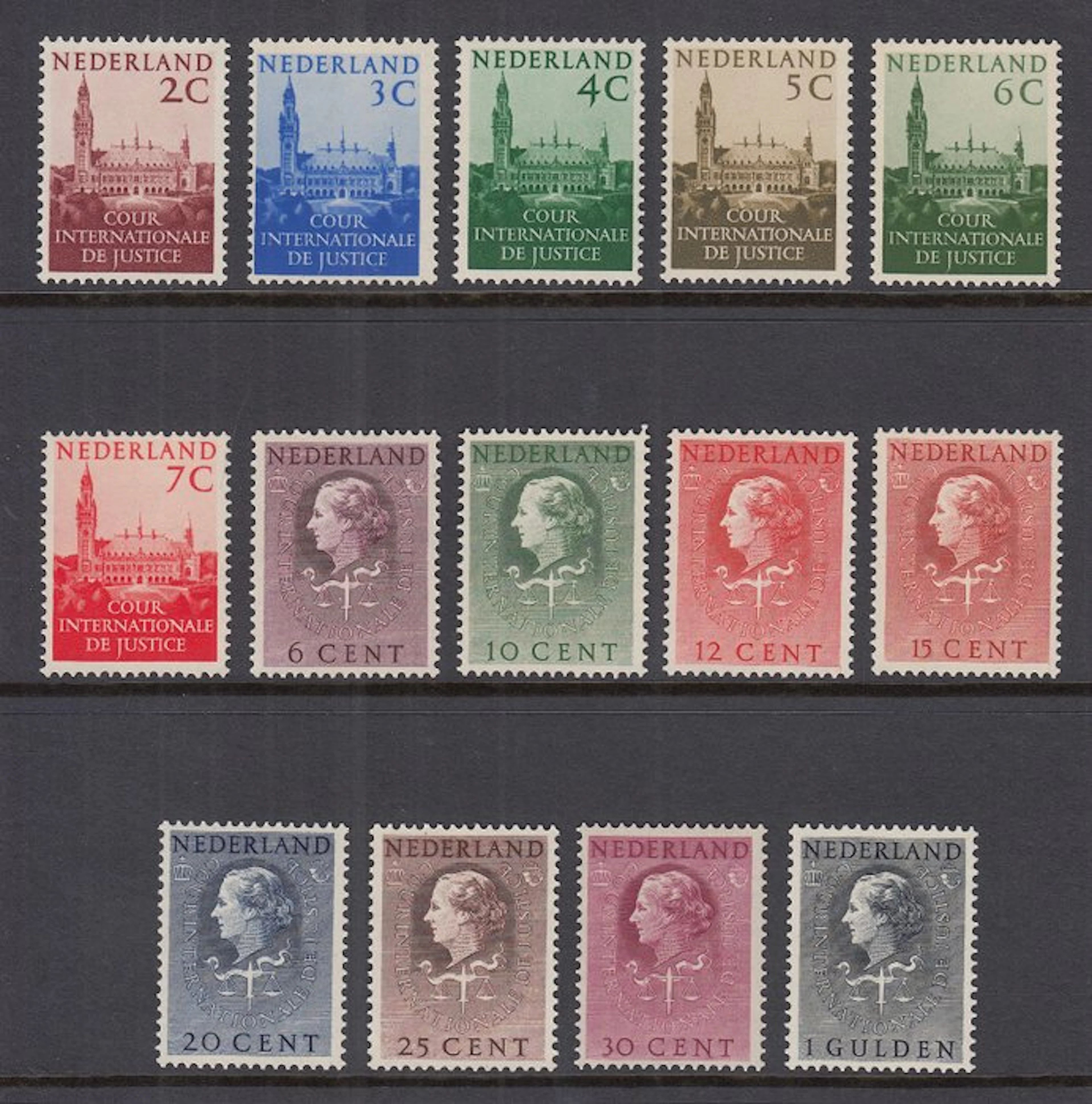 Netherlands 1951/1953 - International Court of Justice - NVPH D27/D40