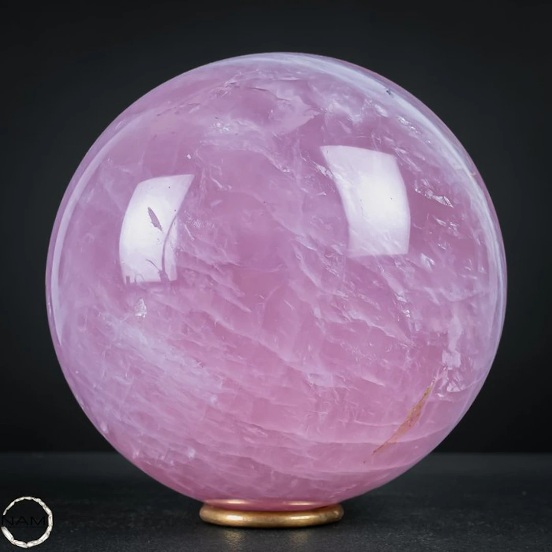 Natural rose quartz sphere from Brazil- 3456.17 g
