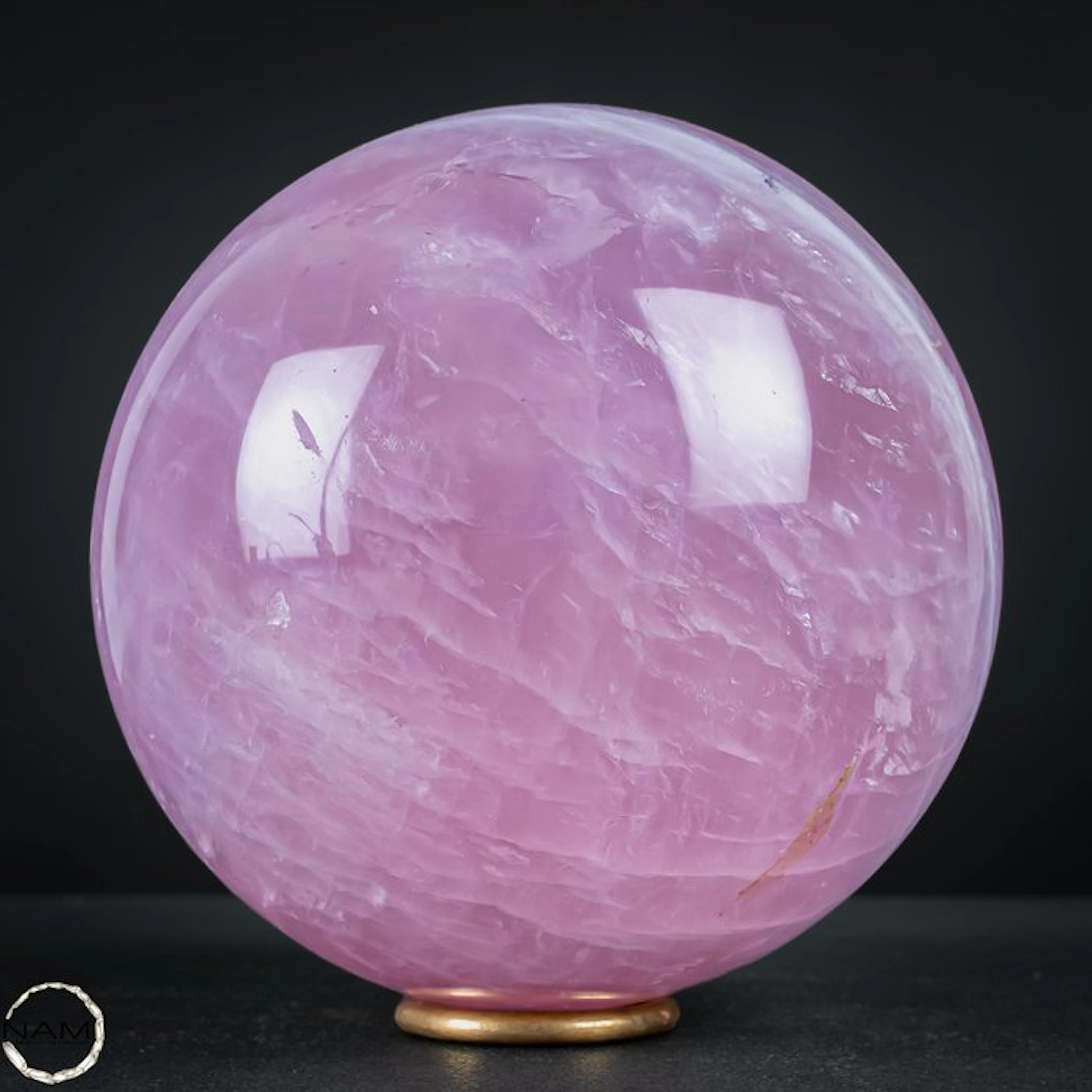 Natural rose quartz sphere from Brazil- 3456.17 g