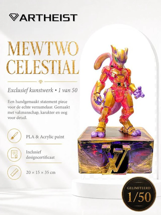 Sculpture, Mewtwo Celestial X LV - 35 cm - Plastic - 2026