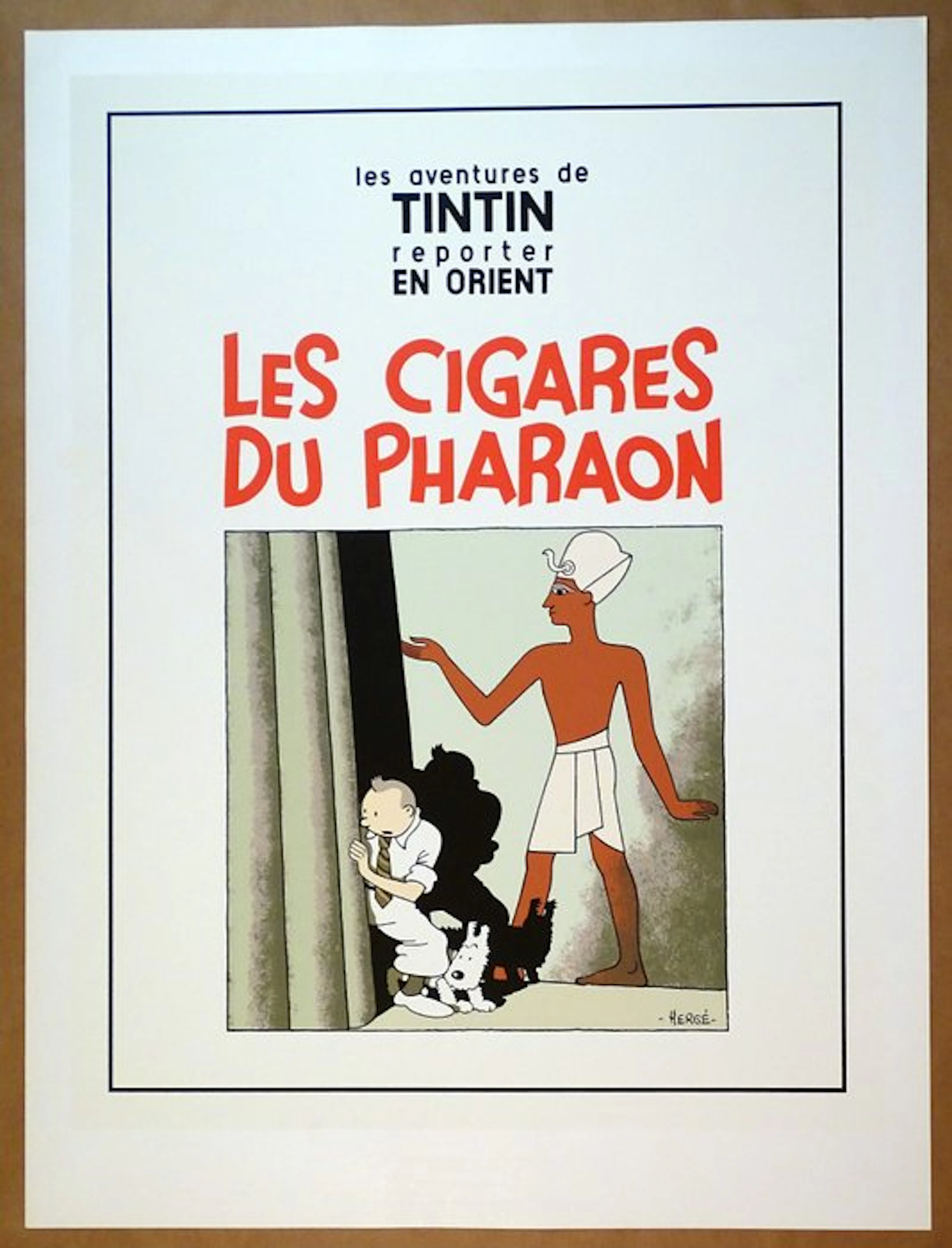 Hergé - 1 Silkscreen - Tintin - Les cigares du Pharaon