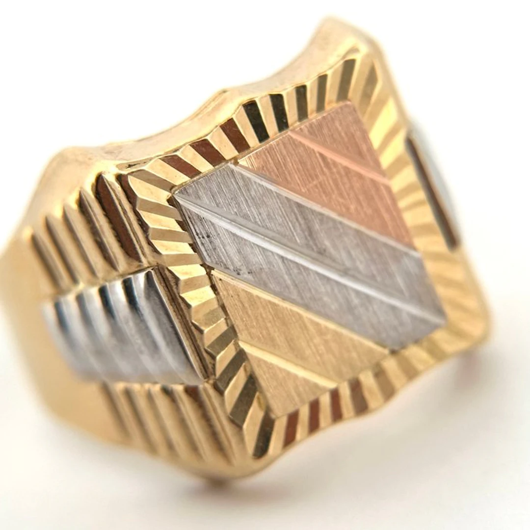 Ring - 18 kt. Yellow gold, White gold, Rose gold - King Size Ring