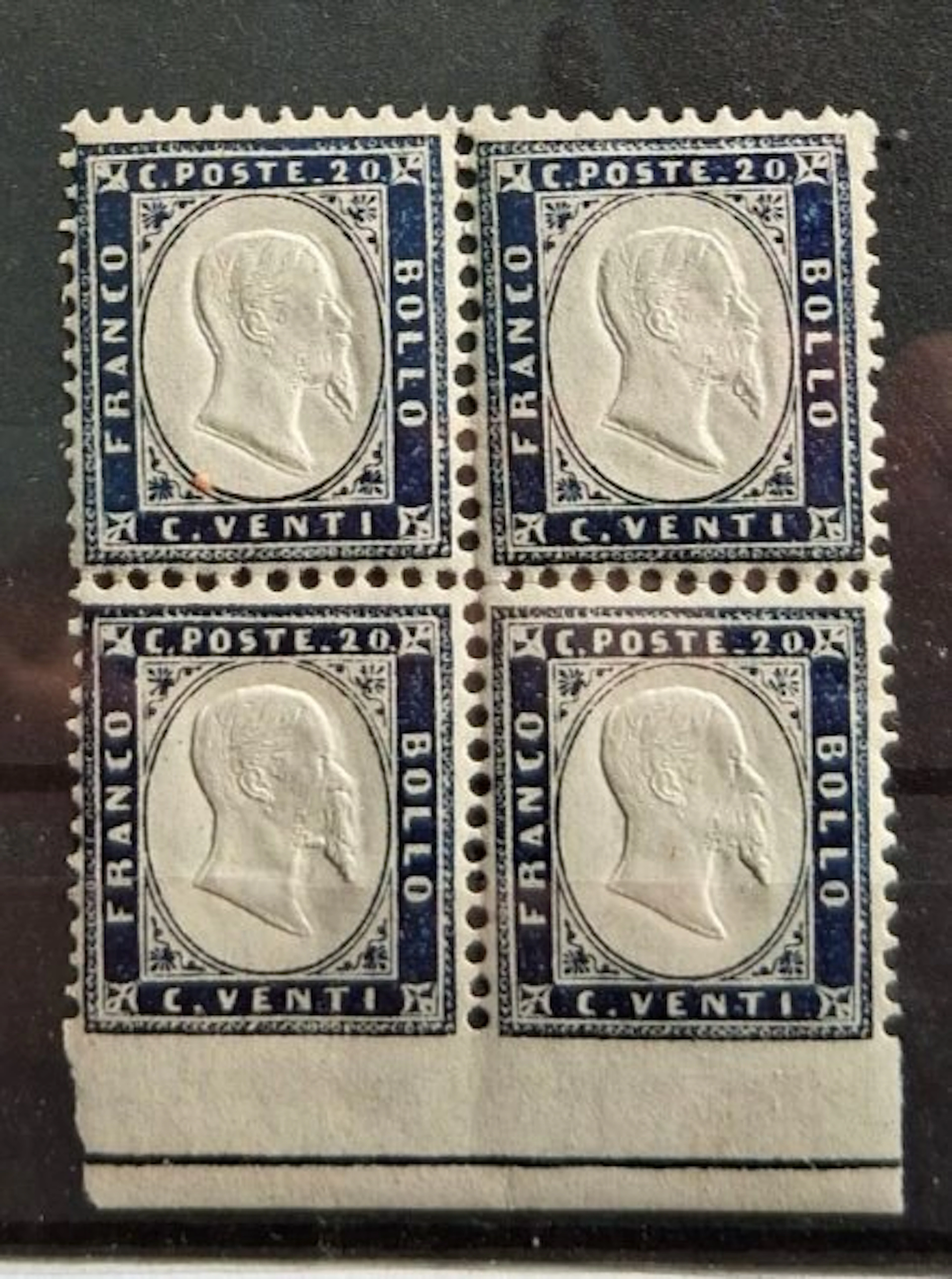 Italy Kingdom - 1862 - 20-centime quartina