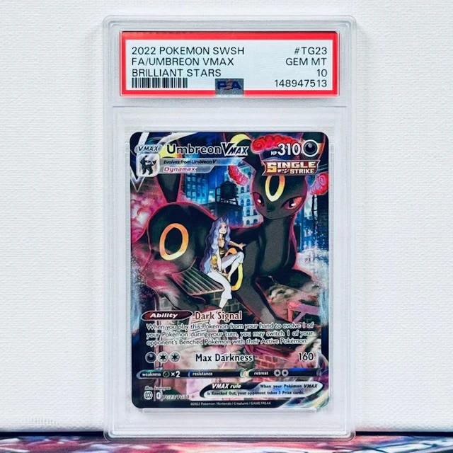 Pokémon Graded card - FA/UMBREON VMAX #TG23 - Pokémon - PSA 10