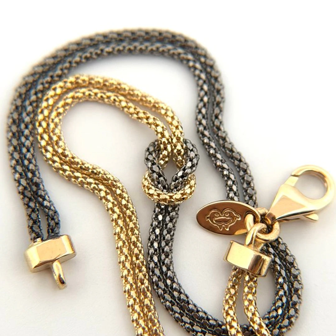 No reserve price - Bracelet - 18 kt. Yellow gold, Black gold - Gold Art