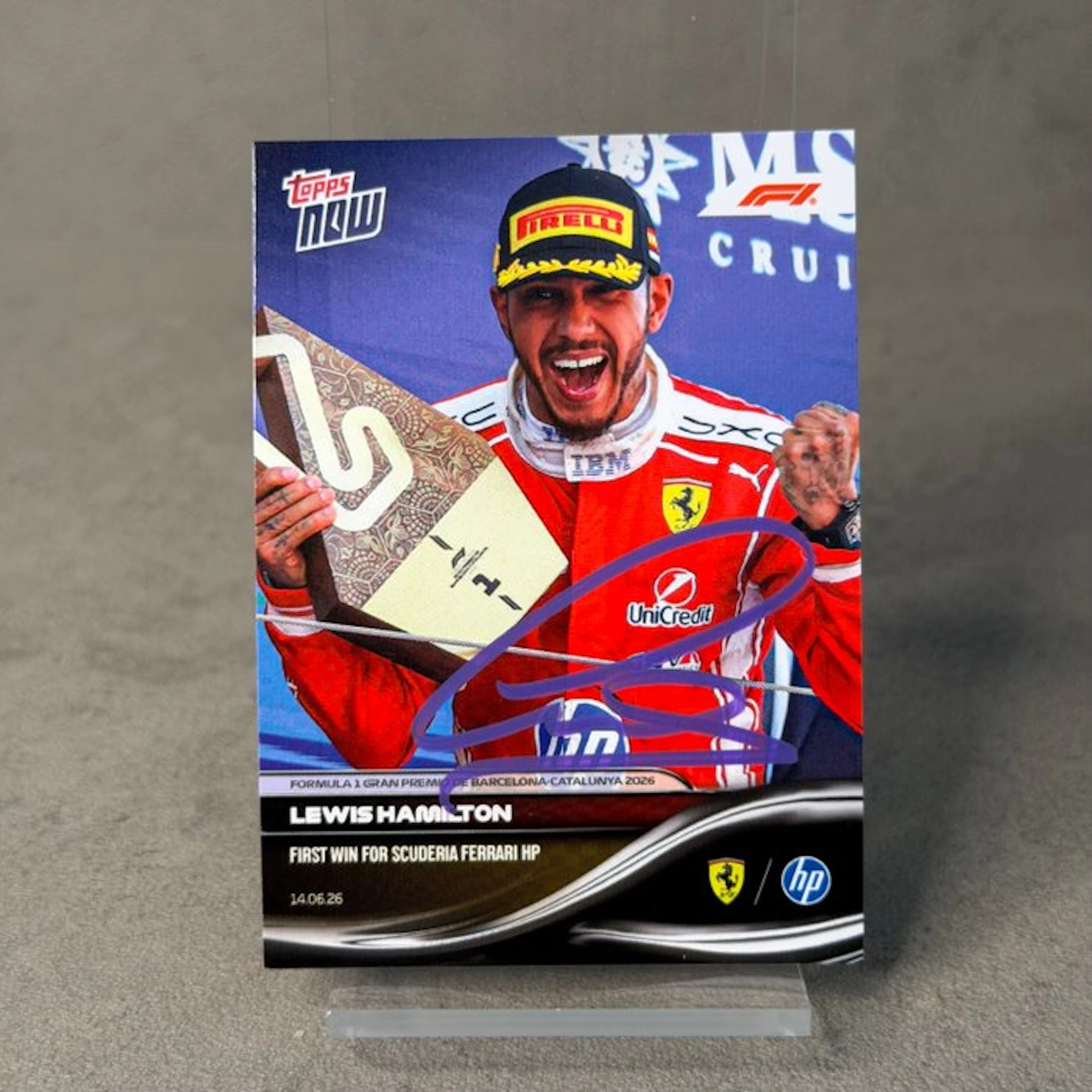 Ferrari - Topps Now - (038) Lewis Hamilton First Win for...
