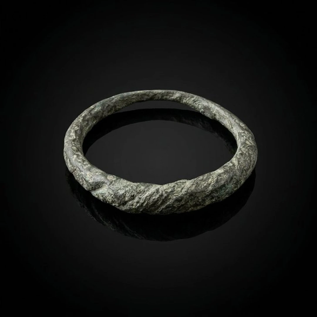 Viking Era Bronze Massive Viking Bronze Twisted Ring —...