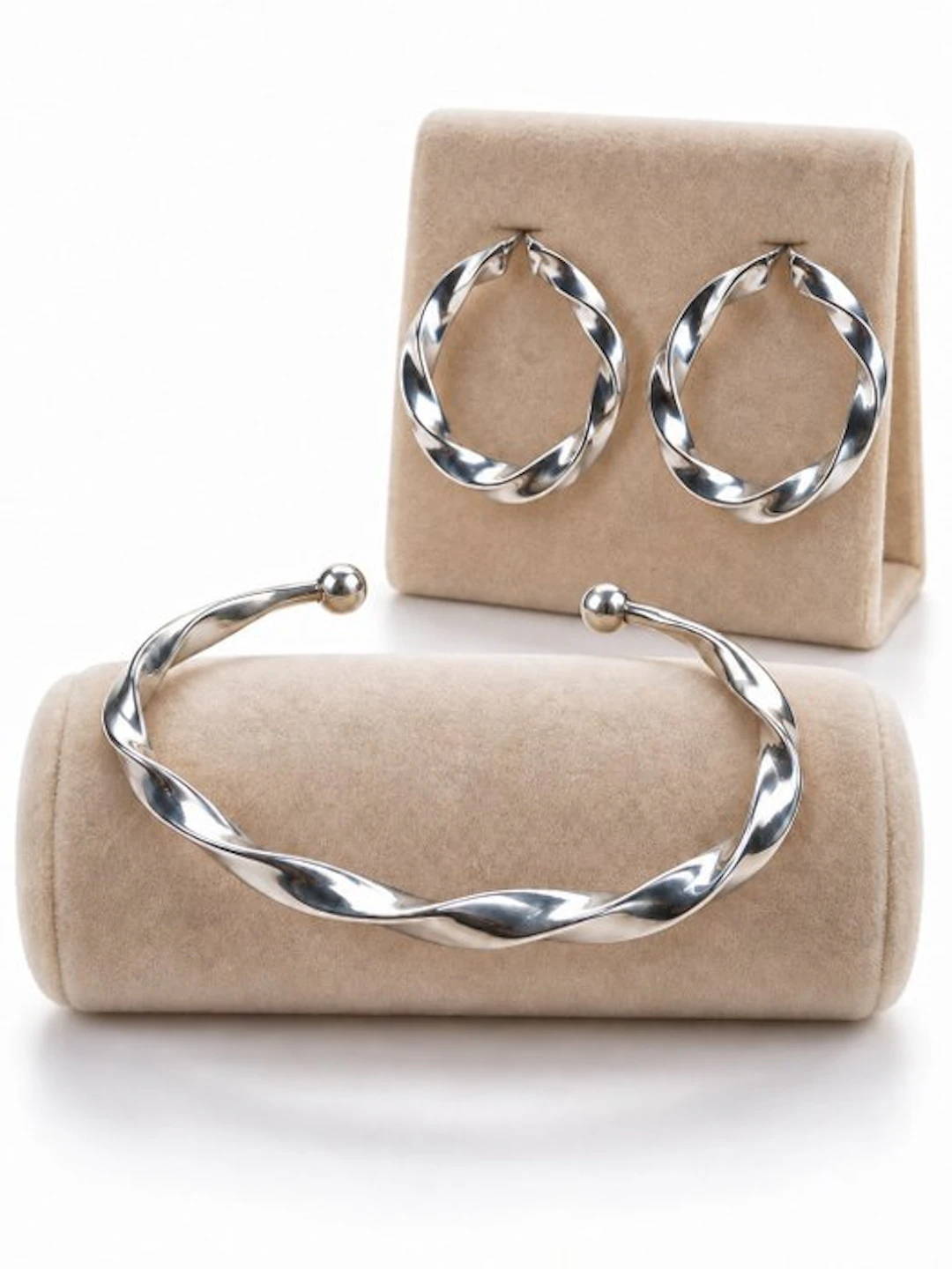 No reserve price - 2 piece jewellery set Silver