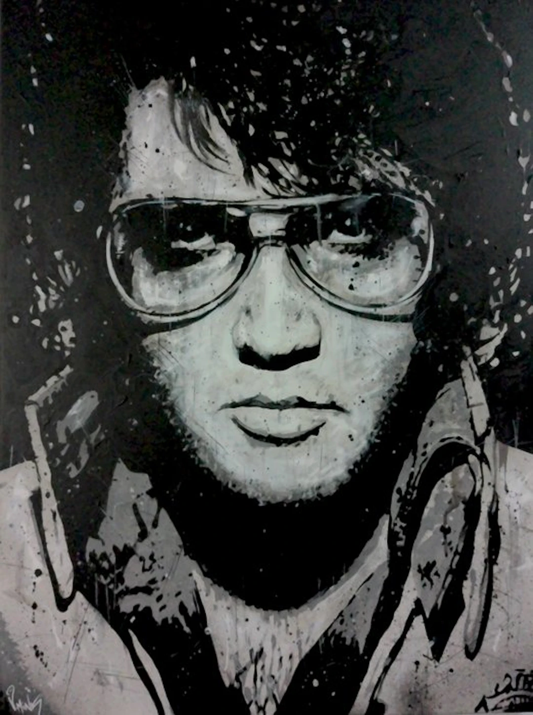 Elvis Presley - 80x60 cm - popart portrait collections...