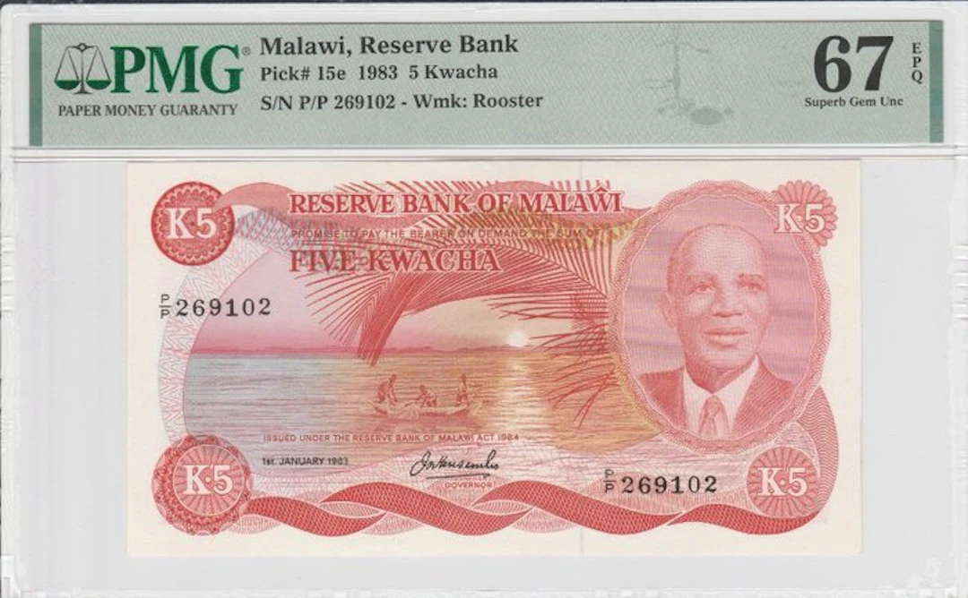 Malawi. - 5 Kwacha 1983 - Pick 15e