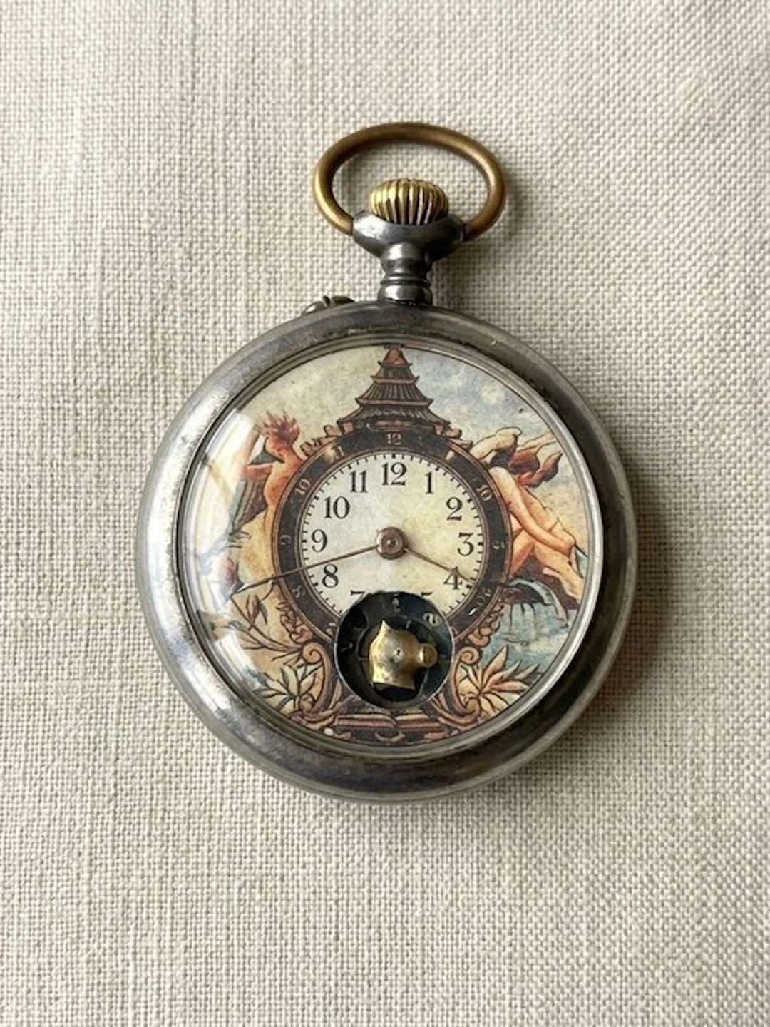 Montre de Poche Automate à « Faux Pendule » – Tête de...