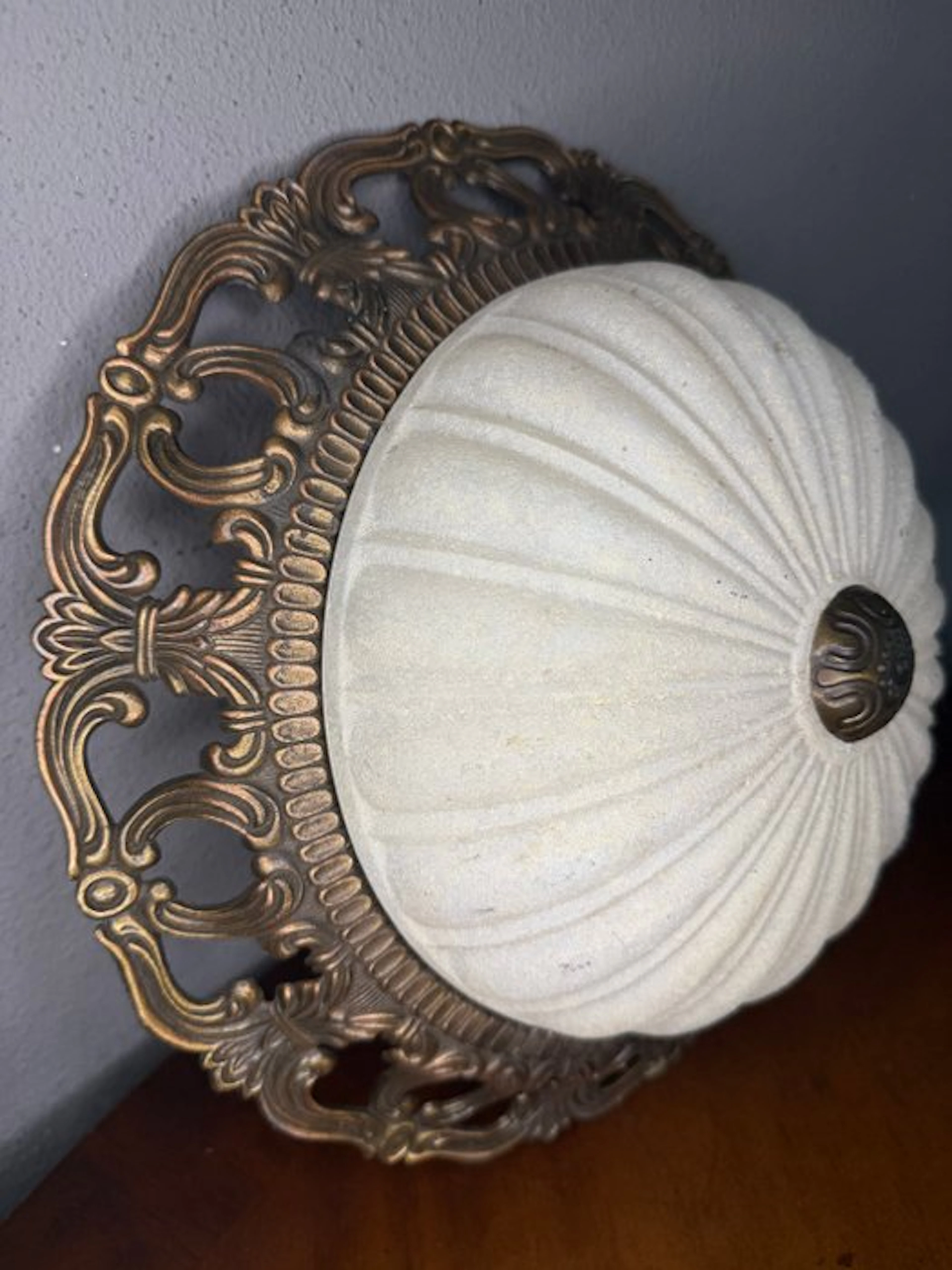 Van de Heg - Ceiling lamp - Glass, Brass, Copper - Ornate Plafonnière
