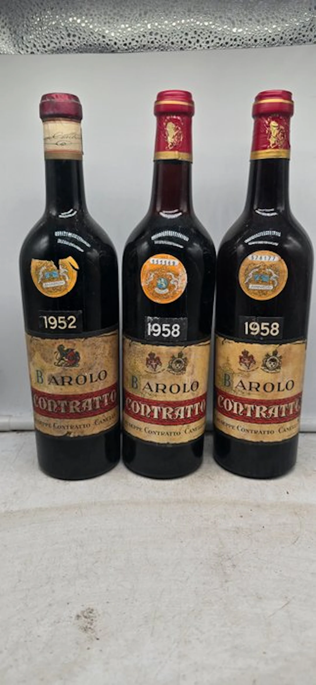 1952 , 1958 x2 Giuseppe Contratto - Barolo - 3 Bottles (0.75L)