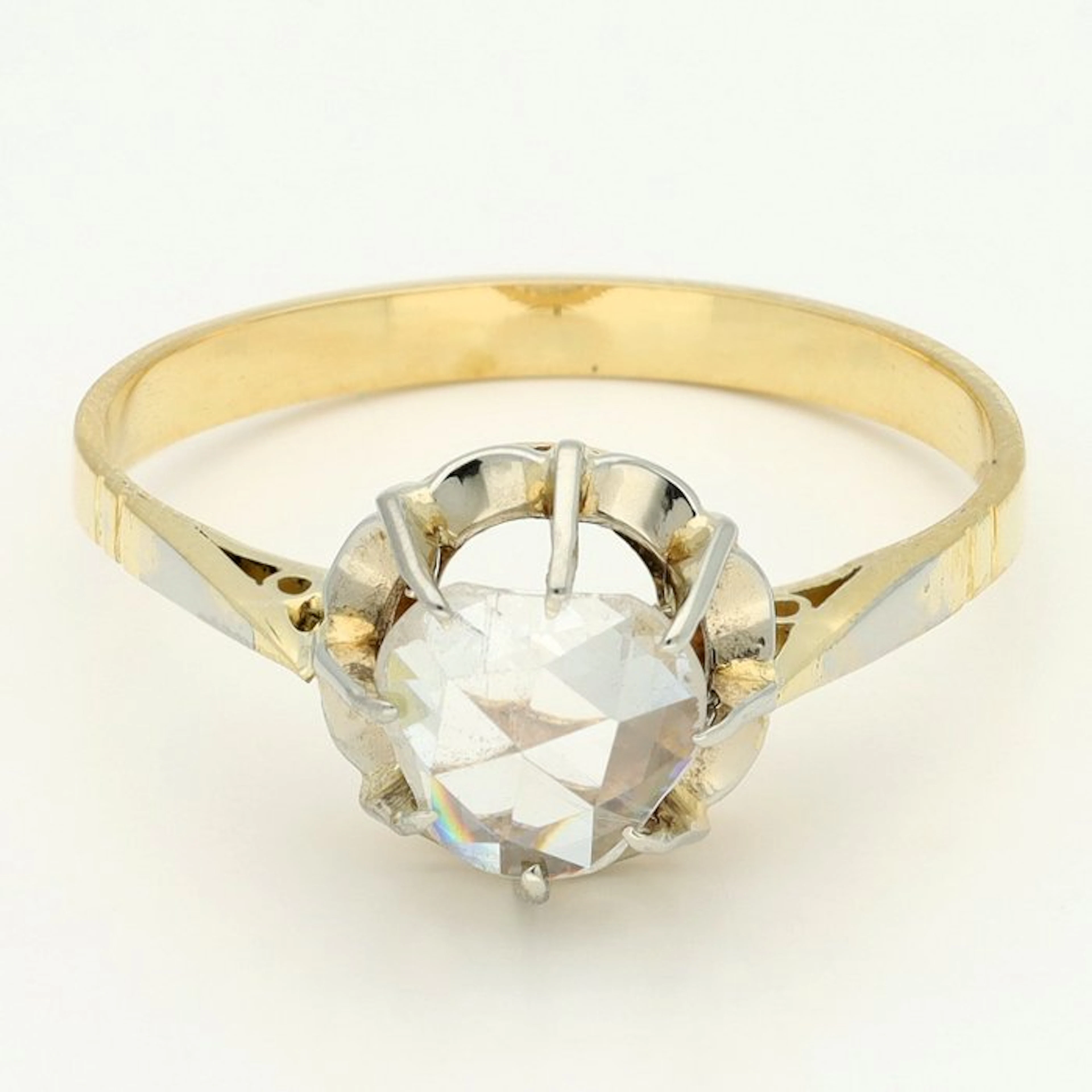 Ring - 18 kt. Yellow gold Diamond (Natural) - Solitair