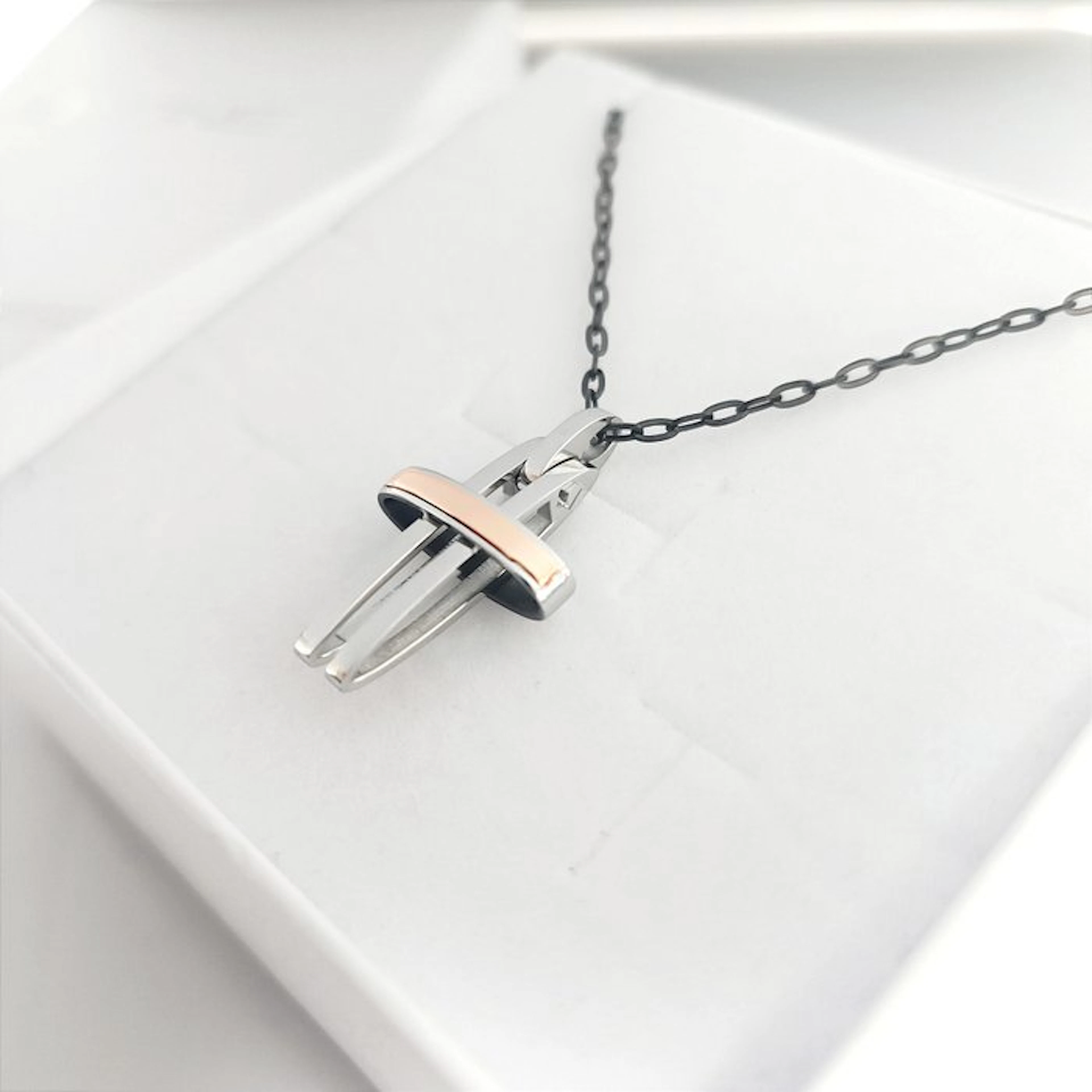 18 kt. - Rose gold, Steel - Necklace - Italian Manufacturing