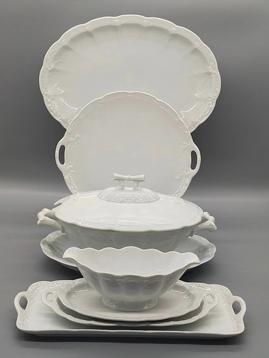 Dinner set - Hutschenreuther Viktoria Porzellan Servierset Weiß - Porcelain