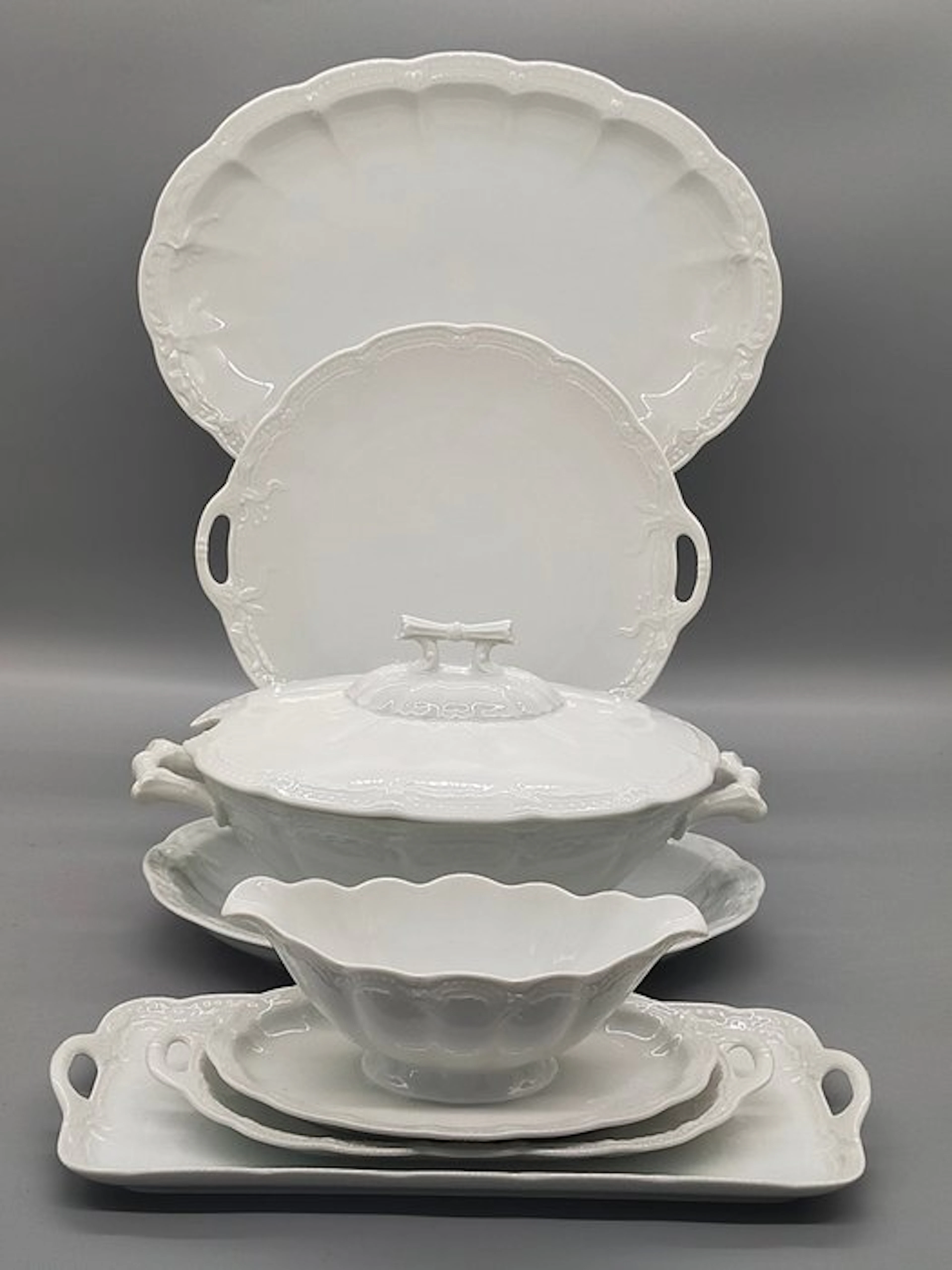 Dinner set - Hutschenreuther Viktoria Porzellan Servierset Weiß - Porcelain