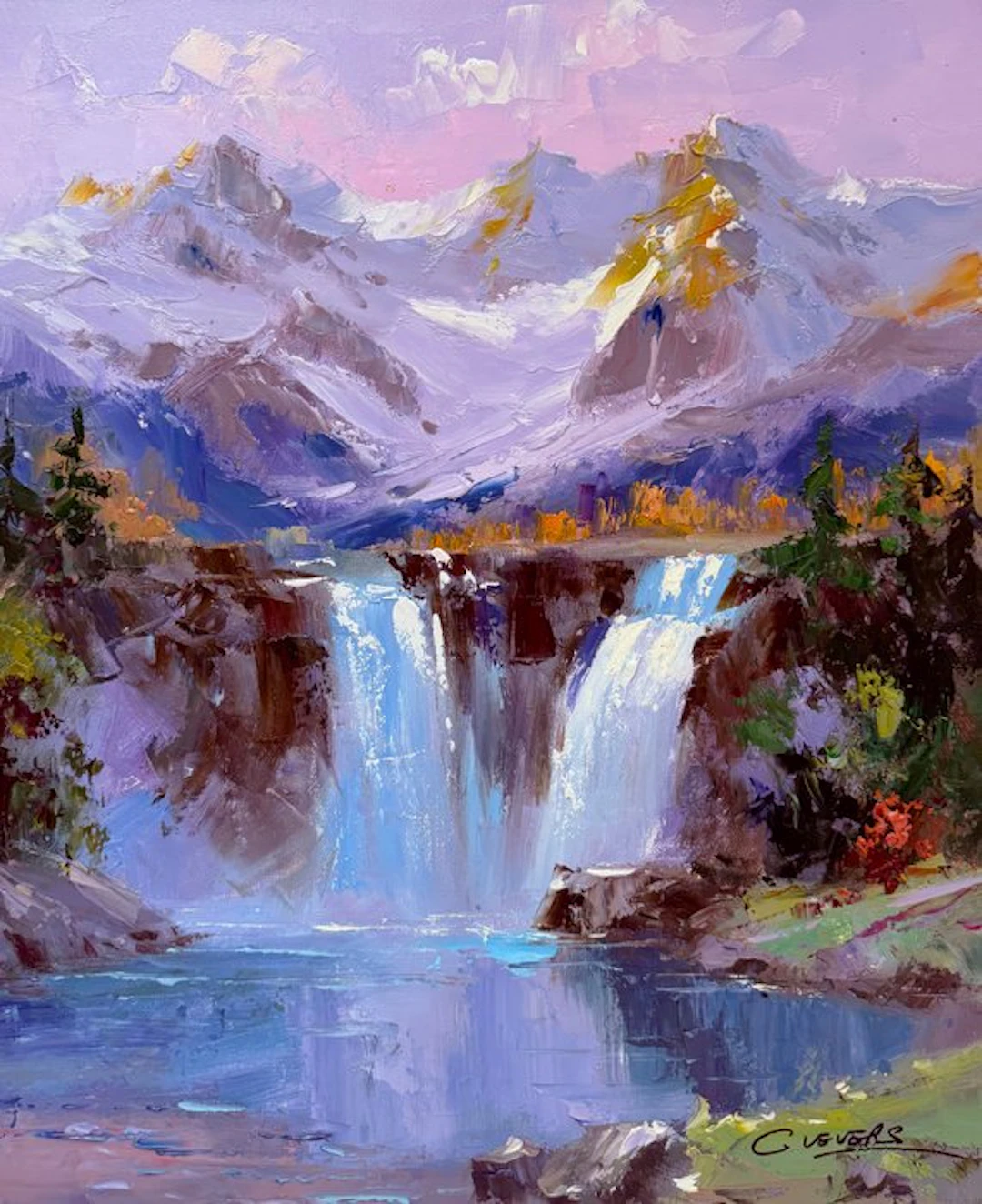 Christof Vevers (1962) - La Cascade des Neiges Éternelles
