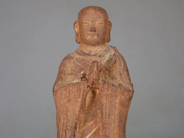 Antique bronze Buddha statuette sculpture