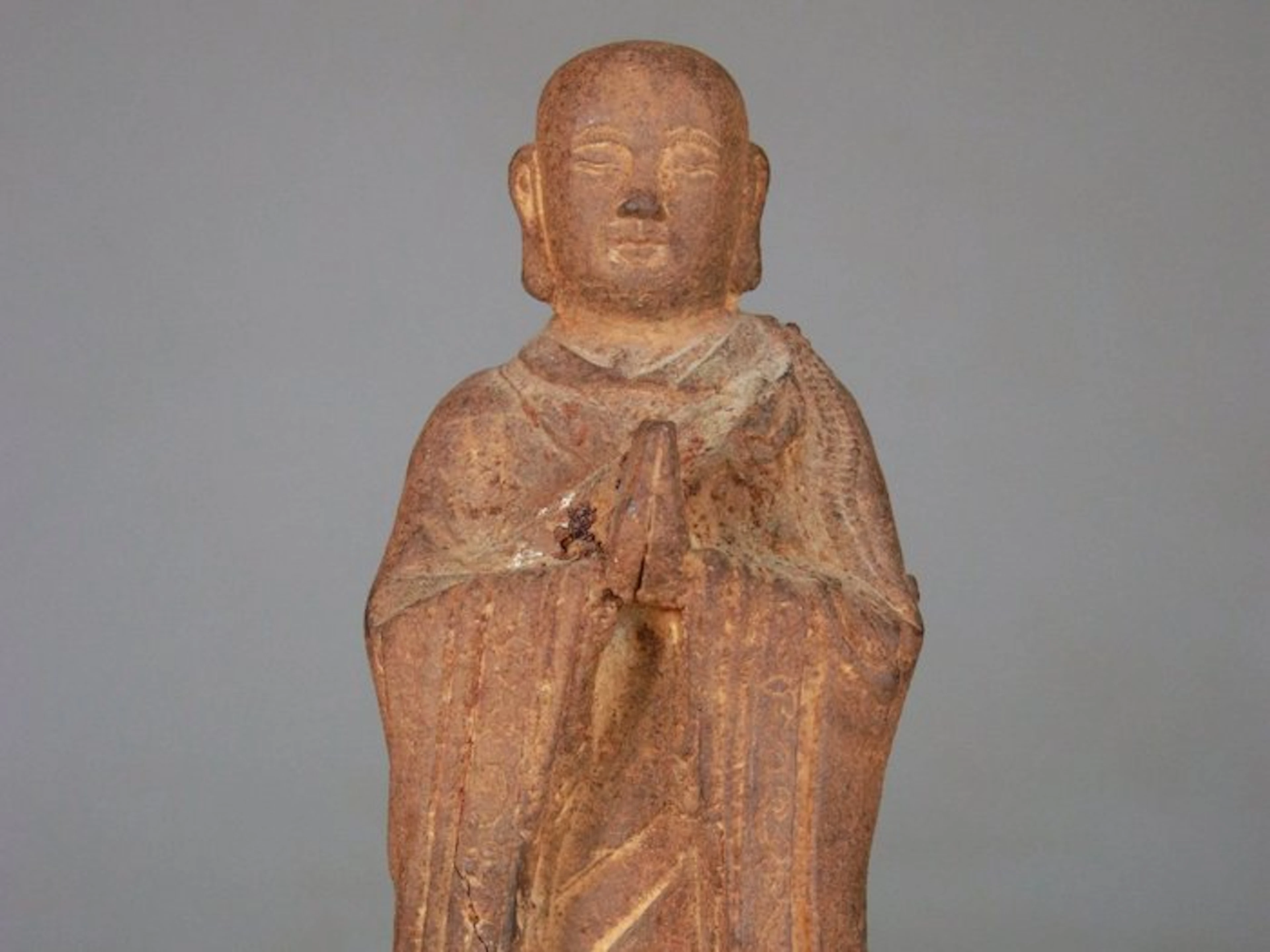 Antique bronze Buddha statuette sculpture