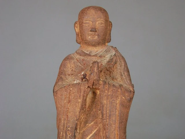 Antique bronze Buddha statuette sculpture