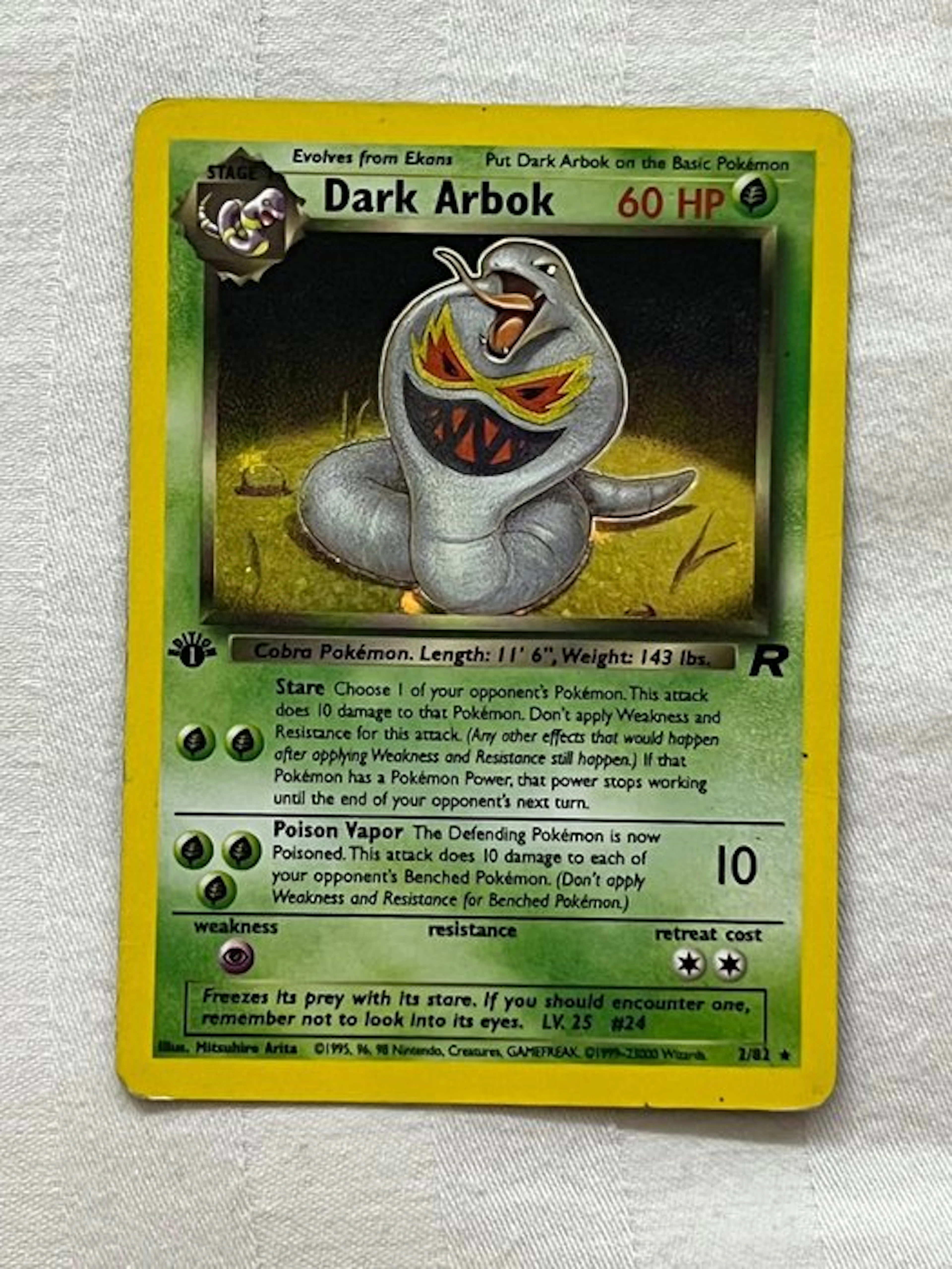 Pokémon - 1 Card - Dark Arbok 2/82 Foil - Team Rocket