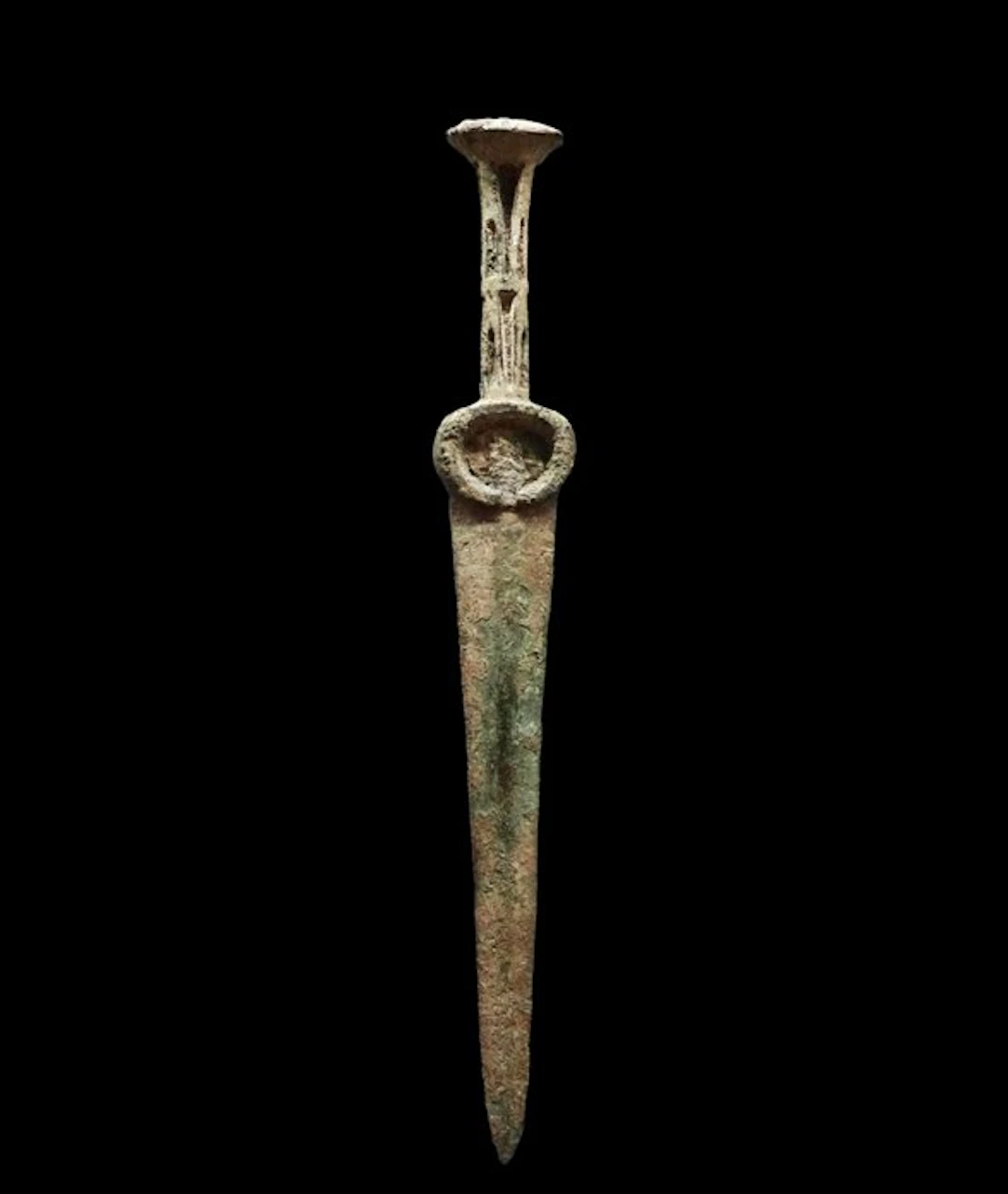 Luristan Bronze - Bronze sword with a crescent moon motif...