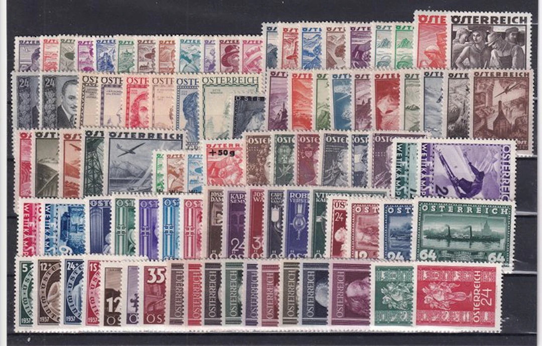 Austria 1934/1937 - Composition. - ANK: 567/587,589/659