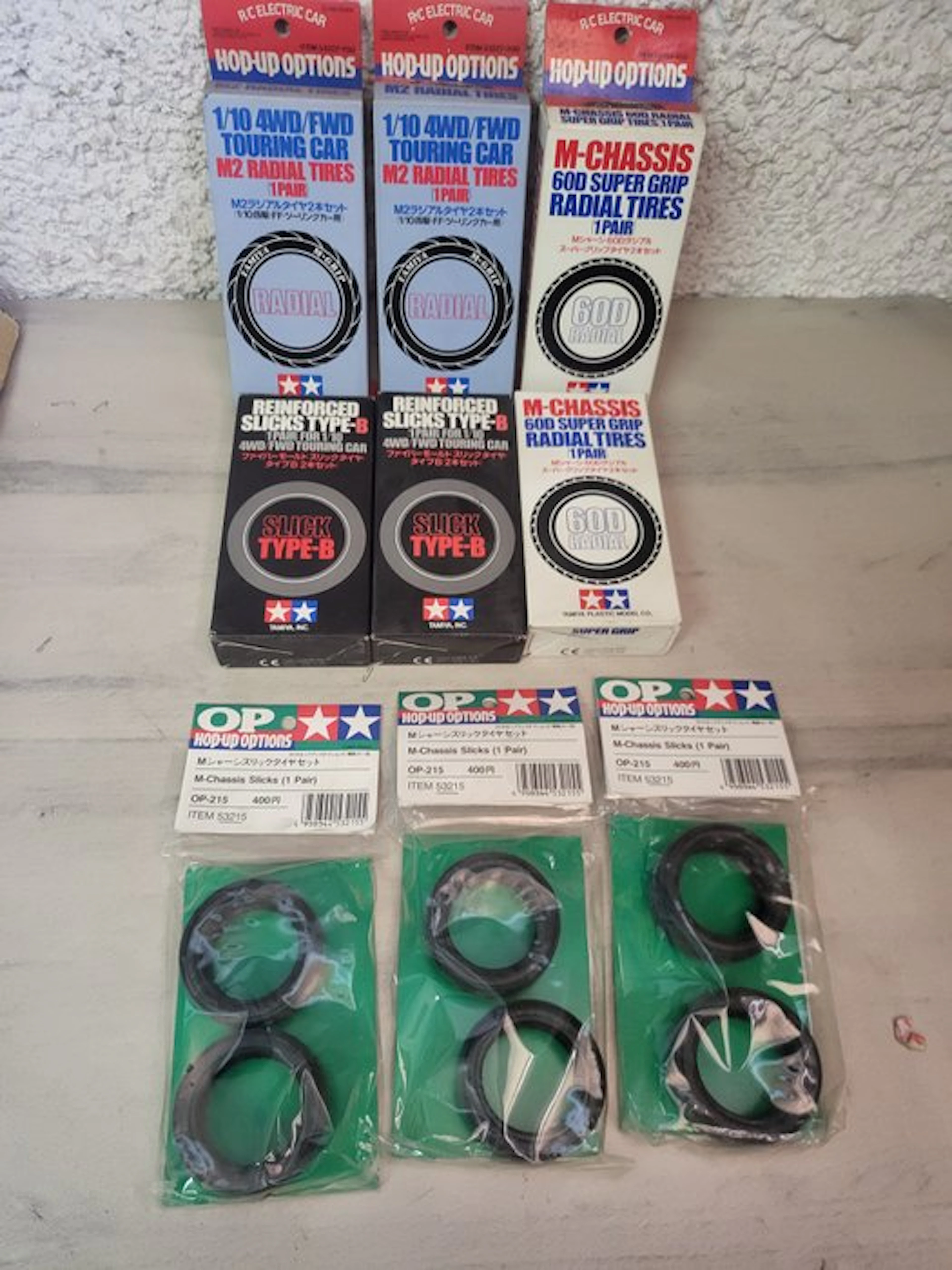 Tamiya 1:10 - Model car (9) - M-Chassis 60D; Slick Type-B; M2 Radial