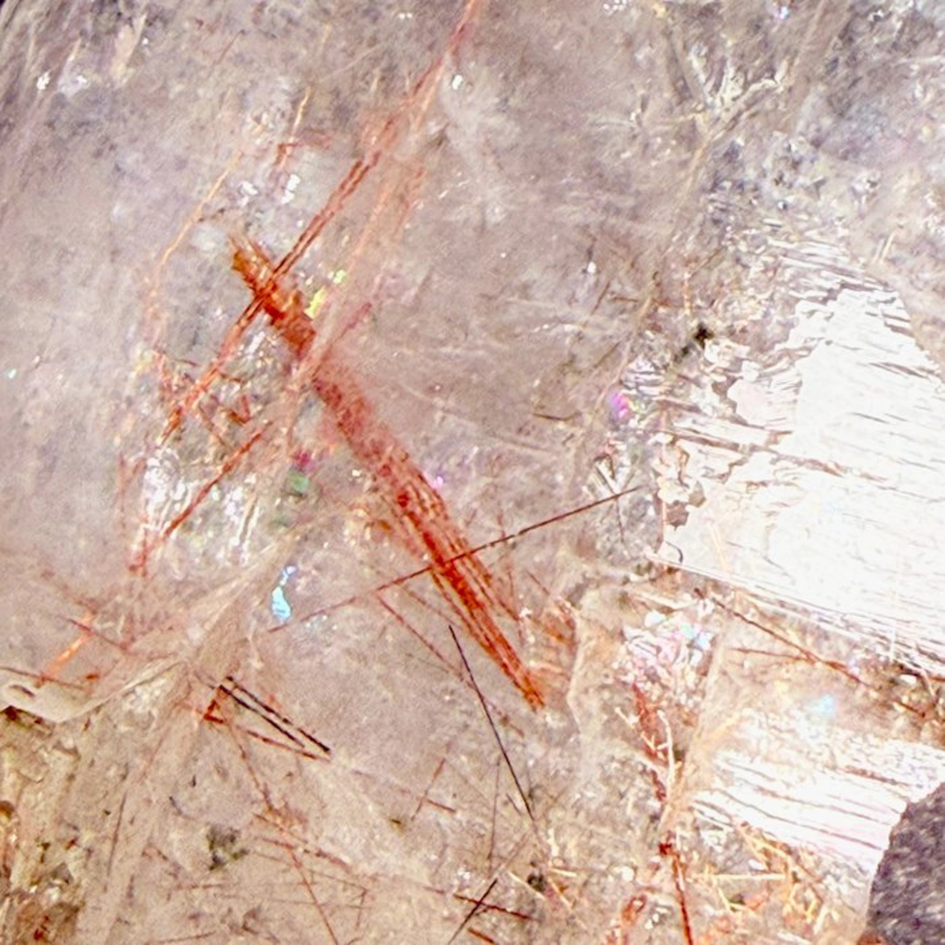 Rutile in quartz