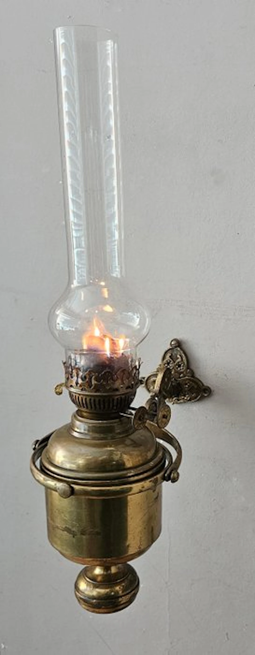 Engelse cardanische wandlamp met dubbele brander - Nautical lamp - Copper