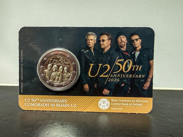 Ireland. 2 Euro 2026 "U2" (1 coincard) (No reserve price)