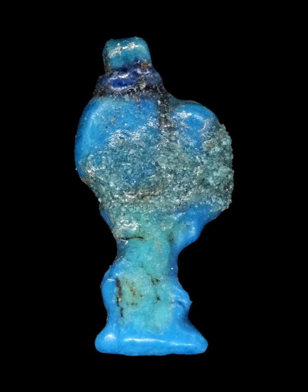 Ancient Egyptian - Amulet in glazed faience - the god Bes...