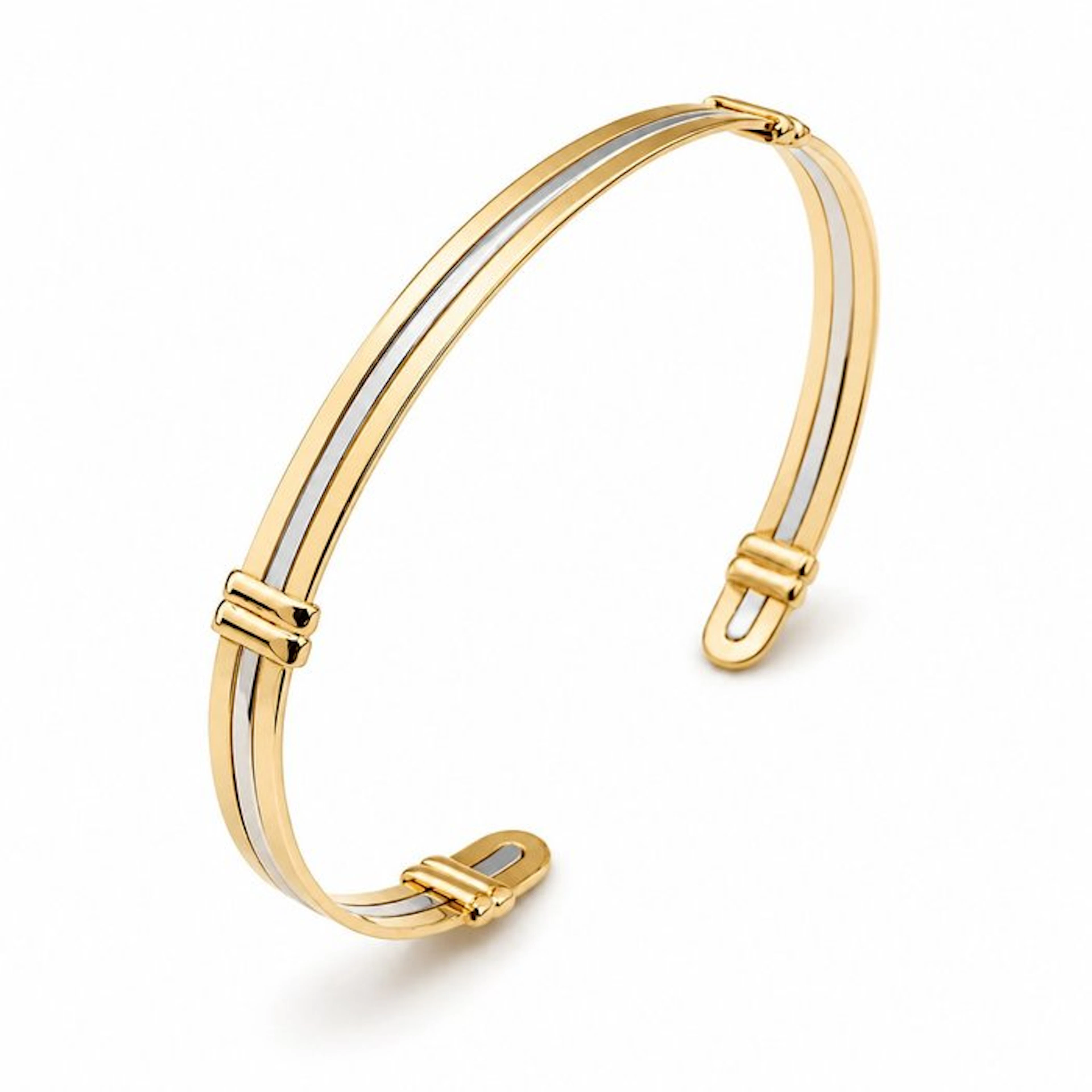 Bracelet - 18 kt. Yellow gold, White gold - Made in Italy - Handmade