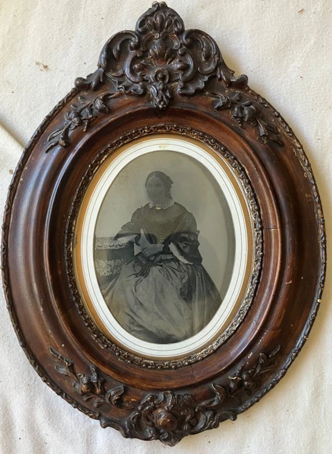 - Portrait einer gutbürgerlichen Frau / Ambrotypie - in...