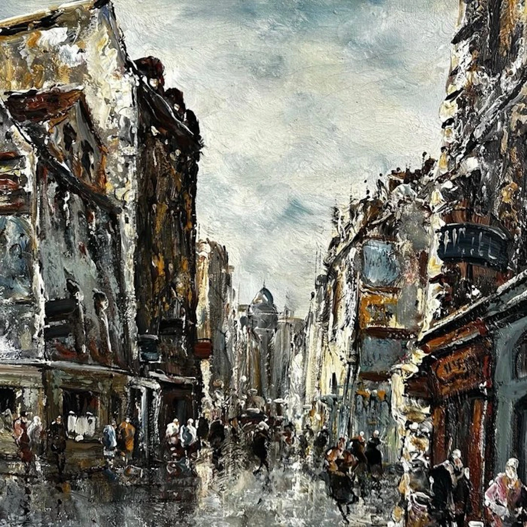 Raymond Besse (1899-1969) - La rue Quincampoix, Vieux Paris - NO RESERVE