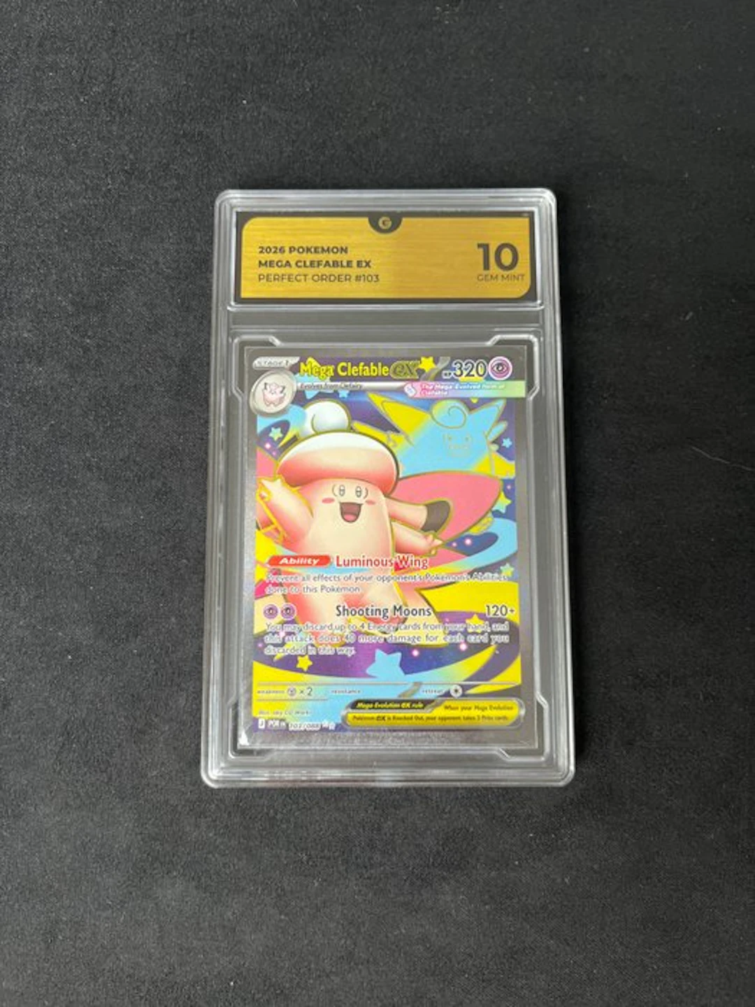Pokémon - 1 Graded card - Mega Clefable EX #103 Perfect Order Full art - GG 10