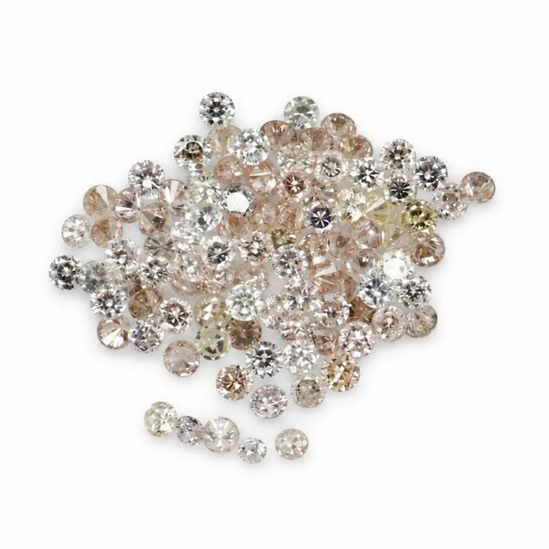 No reserve price - 94 pcs Diamond (Natural) - 0.95 ct - Round - VVS1