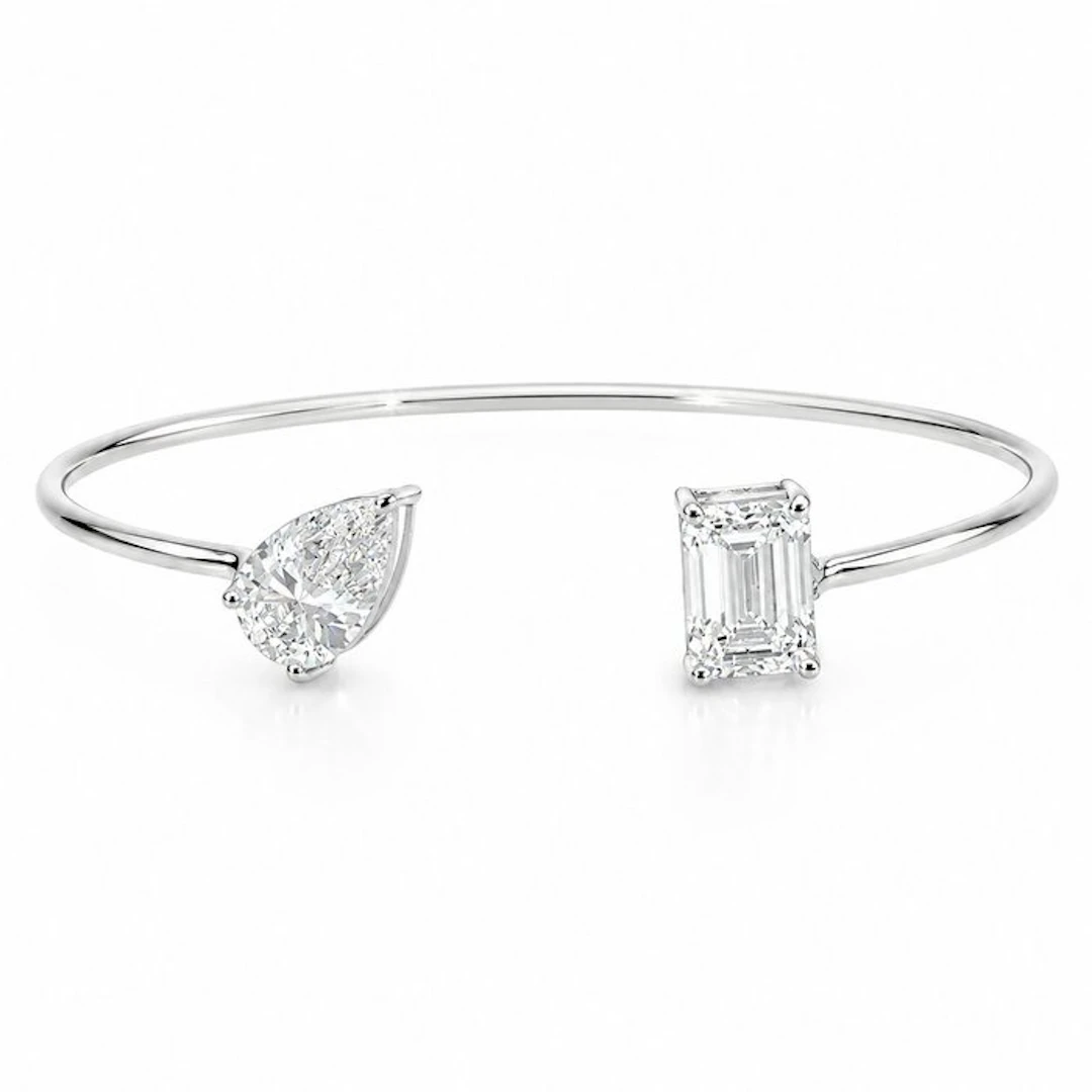 Bracelet - 14 kt. White gold - 5.01ct. tw. Diamond (Lab-grown) - Diamond