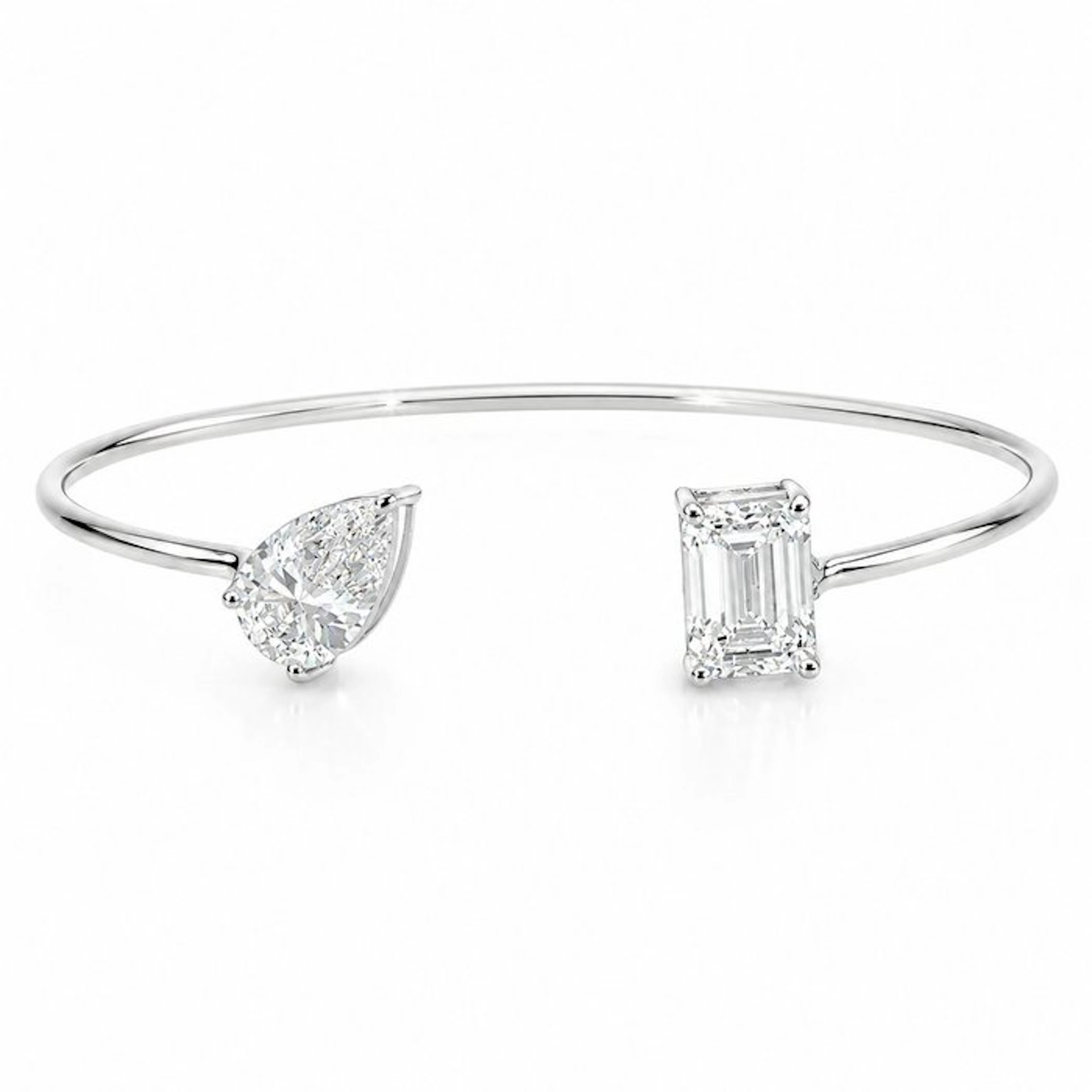 Bracelet - 14 kt. White gold - 5.01ct. tw. Diamond (Lab-grown) - Diamond