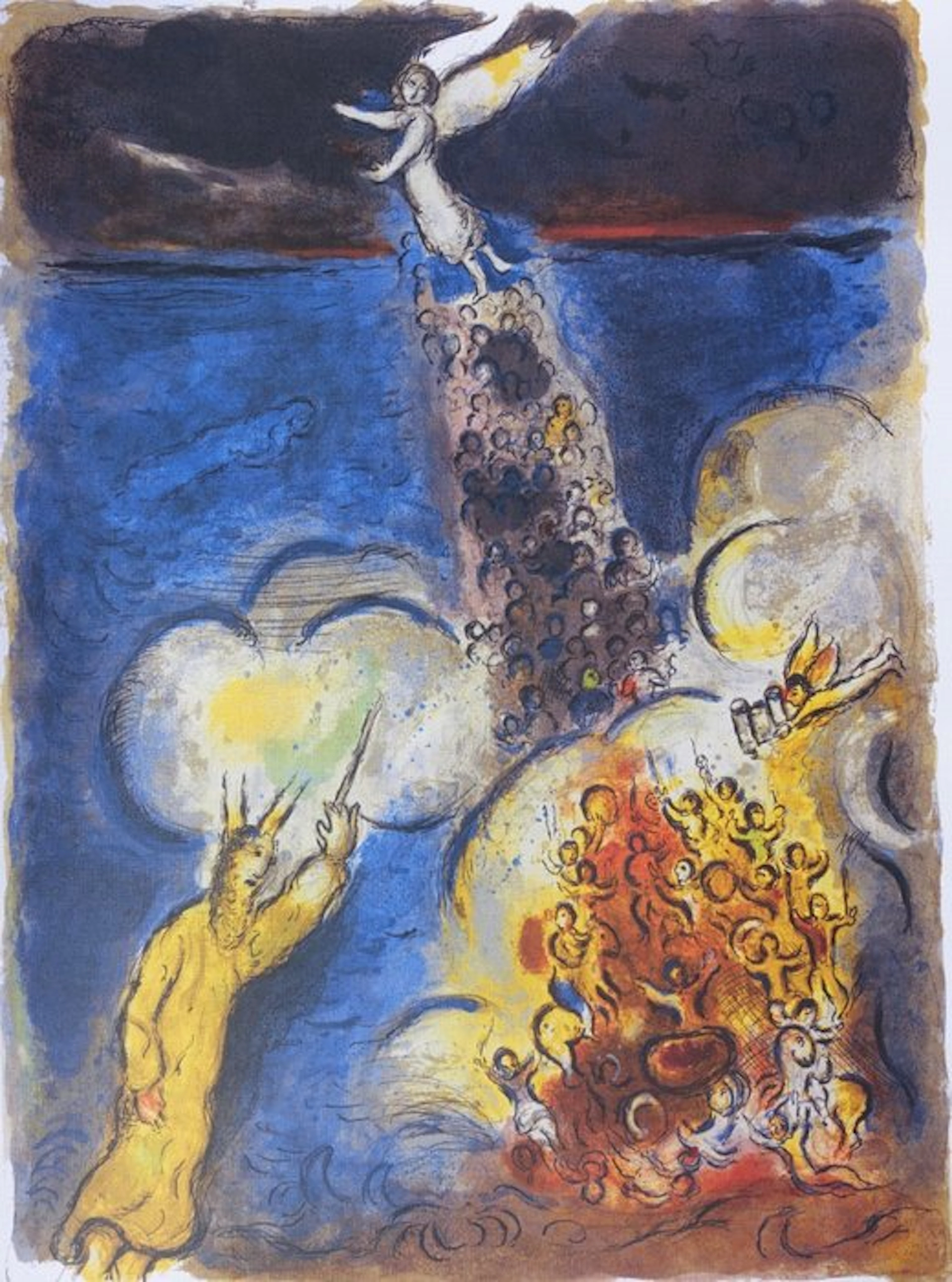 Marc Chagall (1887-1985) - Moïse et la traversée de la mer rouge