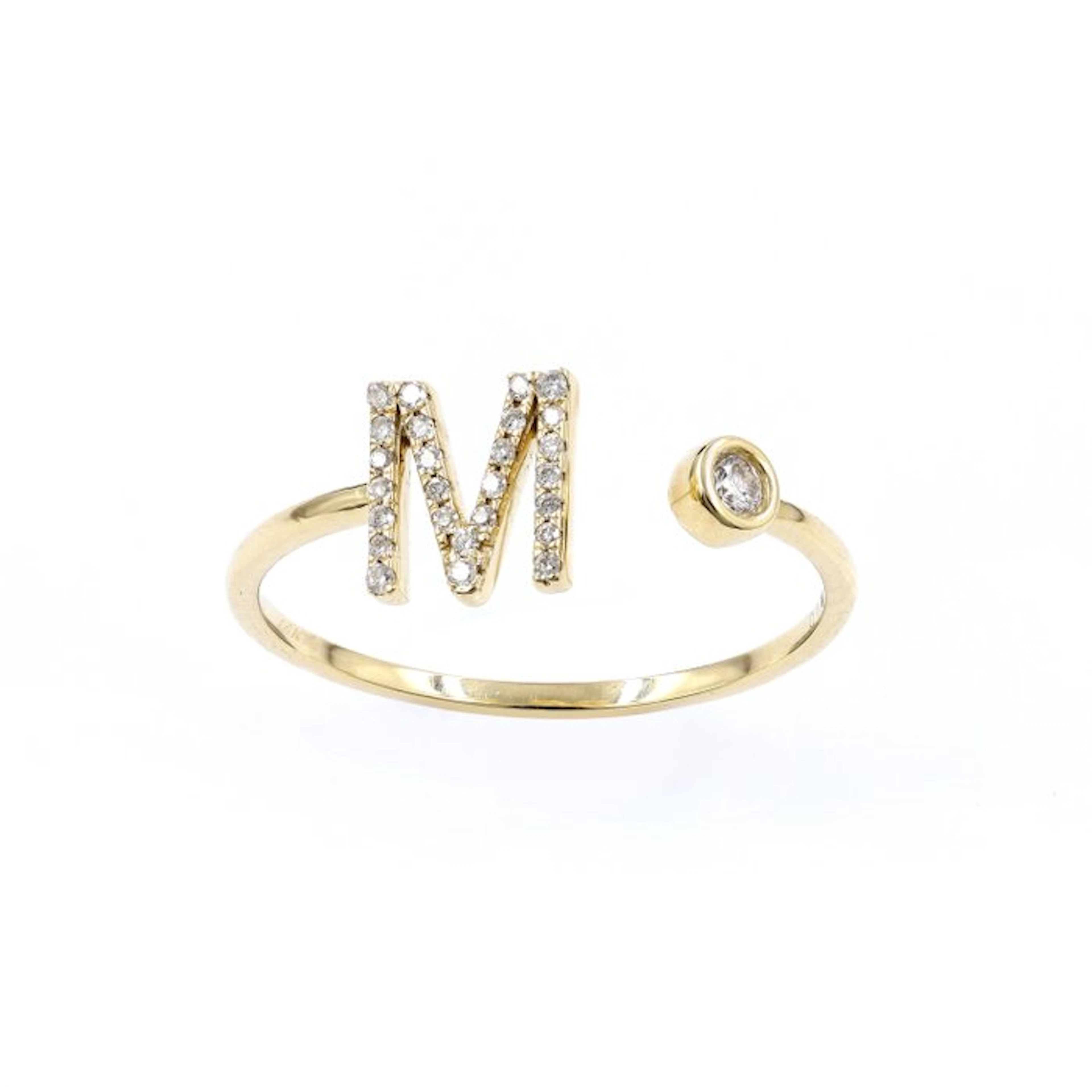 No reserve price - Ring - 14 kt. Yellow gold - 0.16ct. tw. Diamond (Natural)