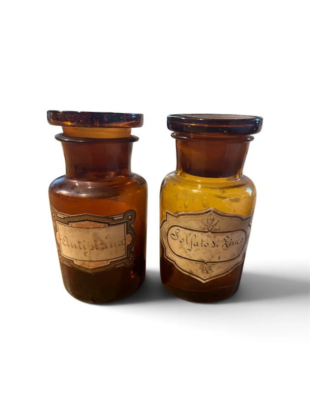 bottiglie farmacia - Pharmacy jar (2) - Glass - Antipyrine Zinc Sulfate