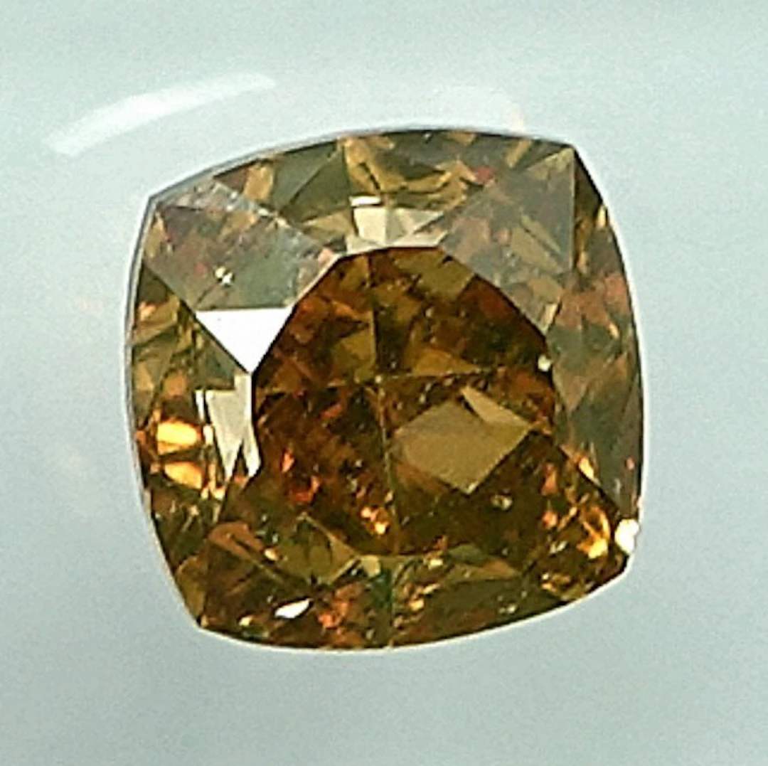 1 pcs Diamond (Natural coloured) - 0.51 ct - Cushion...