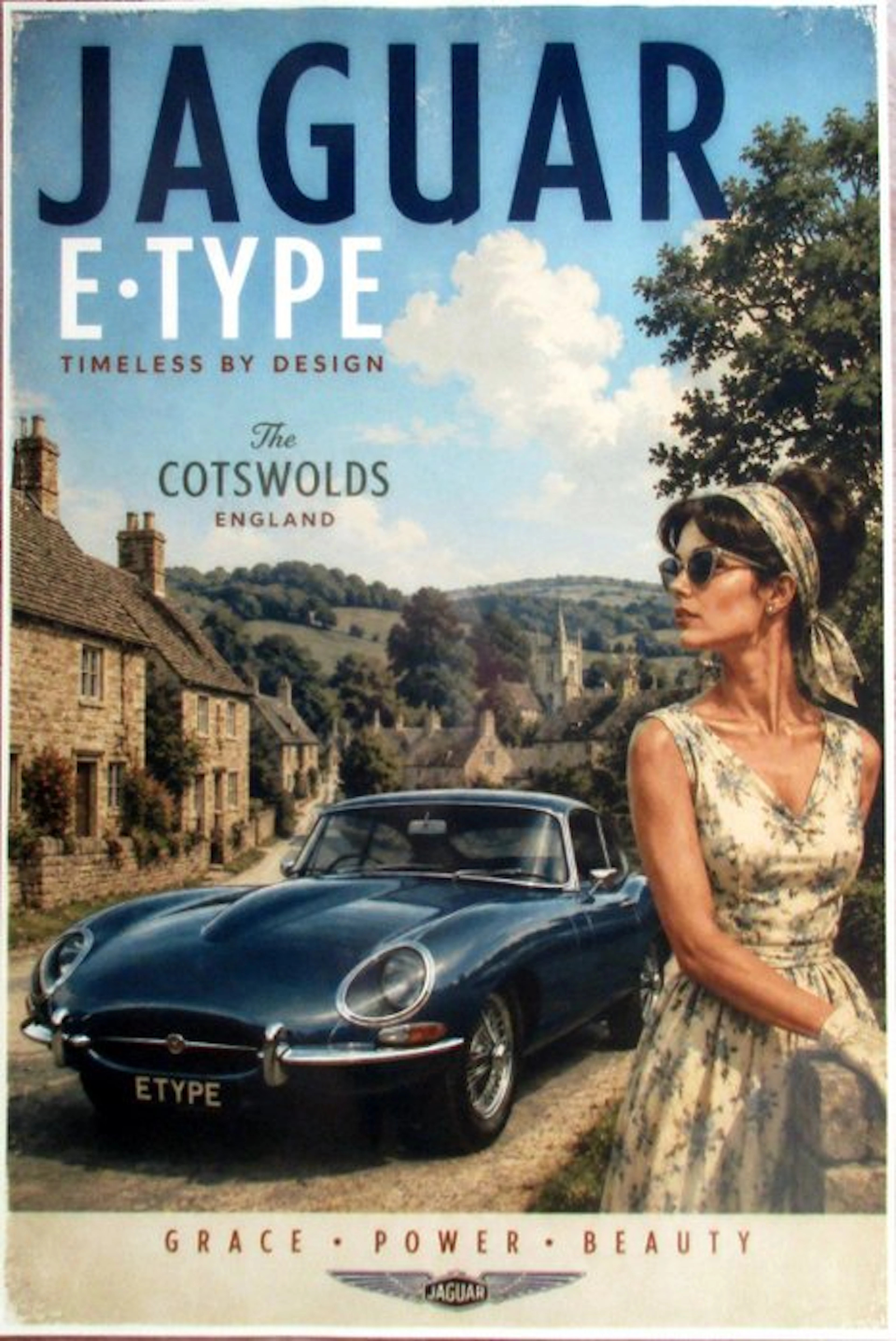 Jaguar E-Type in the Cotswolds - Vintage Style - Studio 1954 - Jaguar