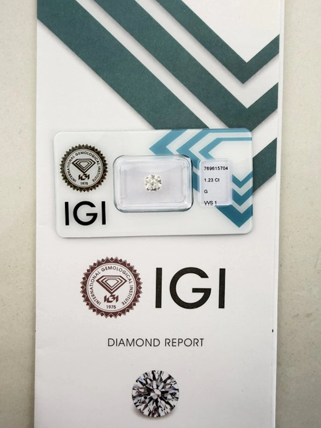No reserve price - 1 pcs Diamond (Natural) - 1.23 ct...