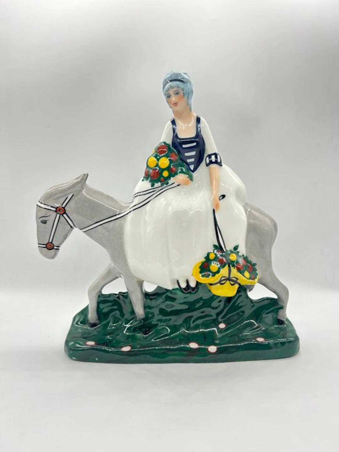 Etling Editions Paris - Figure - "Lady on a donkey" - Porcelain